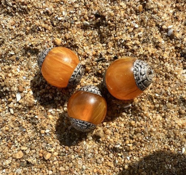 Pendentif perles en pierre