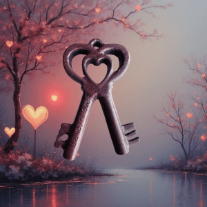 Bijou bois Key of love par Ritama