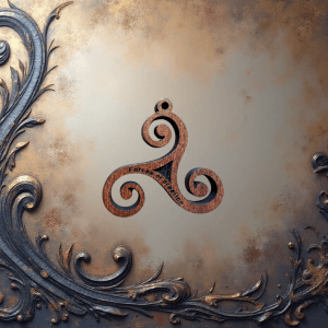 Pendentif triskel en bois